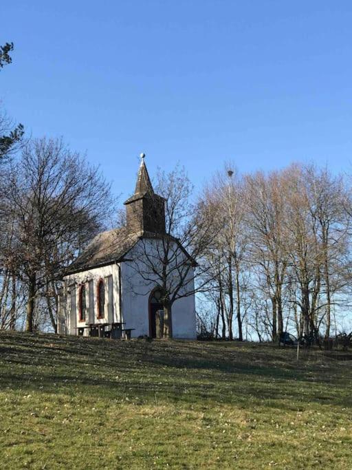 Eifelhausaufzeit-Vulkaneifel-Architekten-Chalet Mit Sauna Im Vulkankrater Immerath 外观 照片